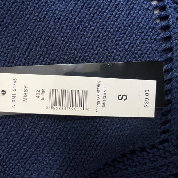 Bianca Nygord Deep Blue Knit Crew Sweater (NWTGS) - Picture 9 of 9